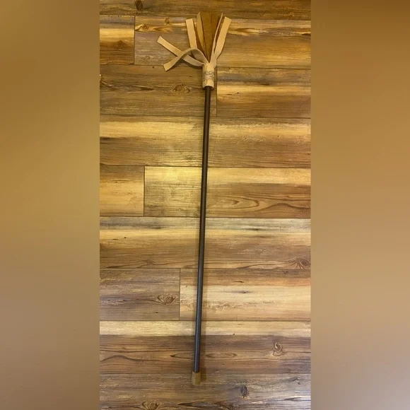 Witch Wizard Felt Broom Stick Prop Broomstick Halloween Decor Costume Accessory - Picture 1 of 4